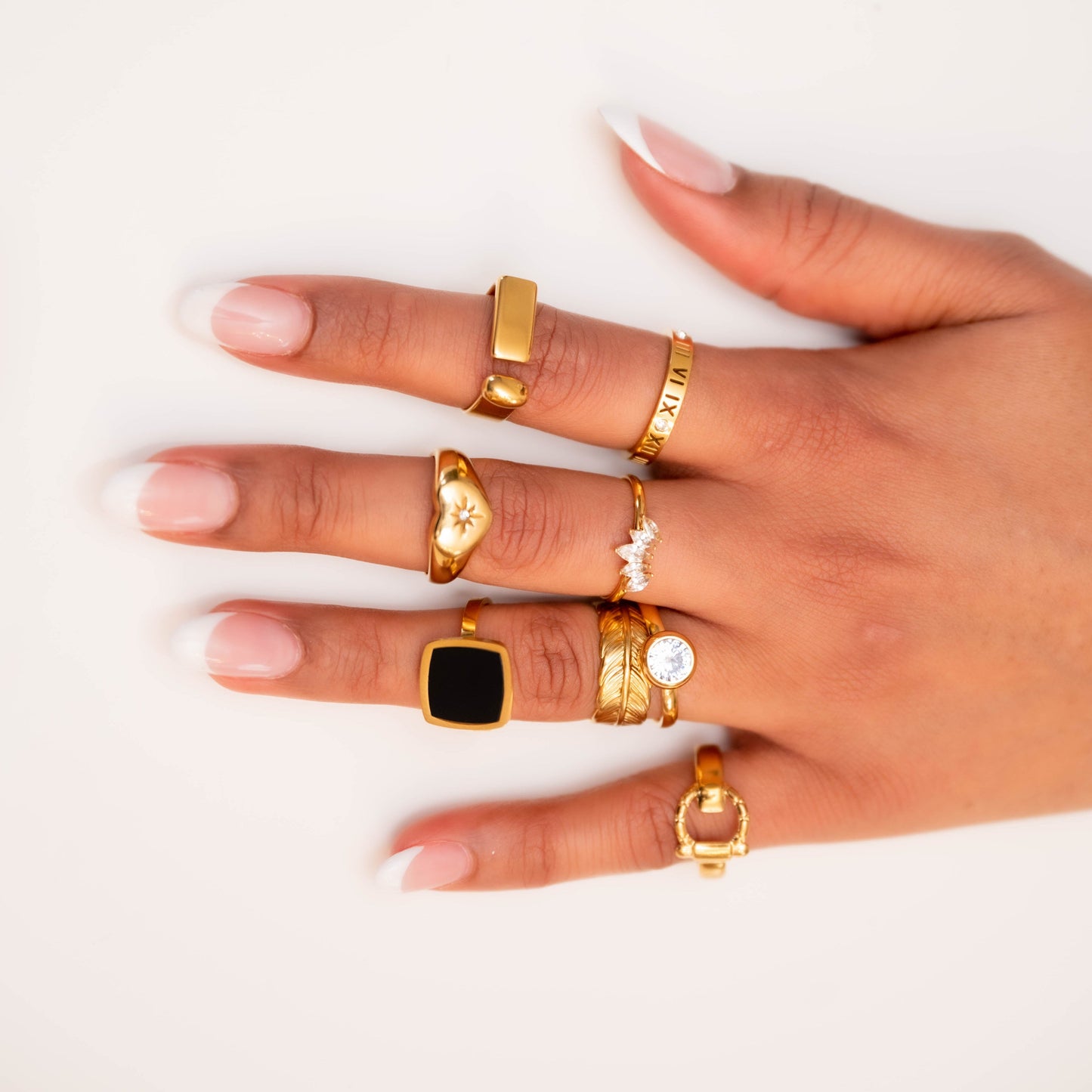 18K gold plated Stainless steel finger ring