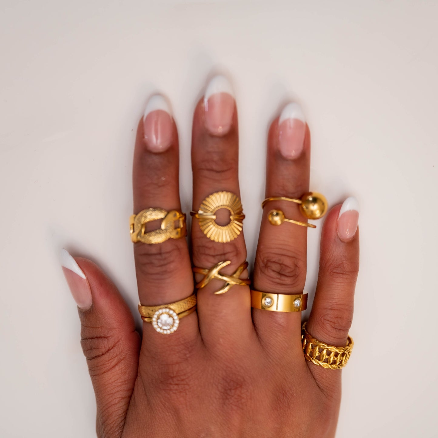 18K gold plated Stainless steel finger ring