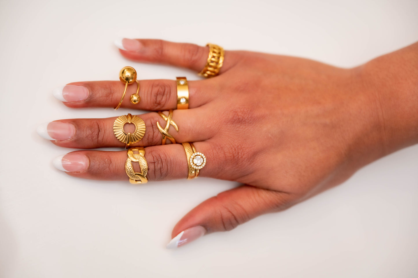 18K gold plated Stainless steel finger ring