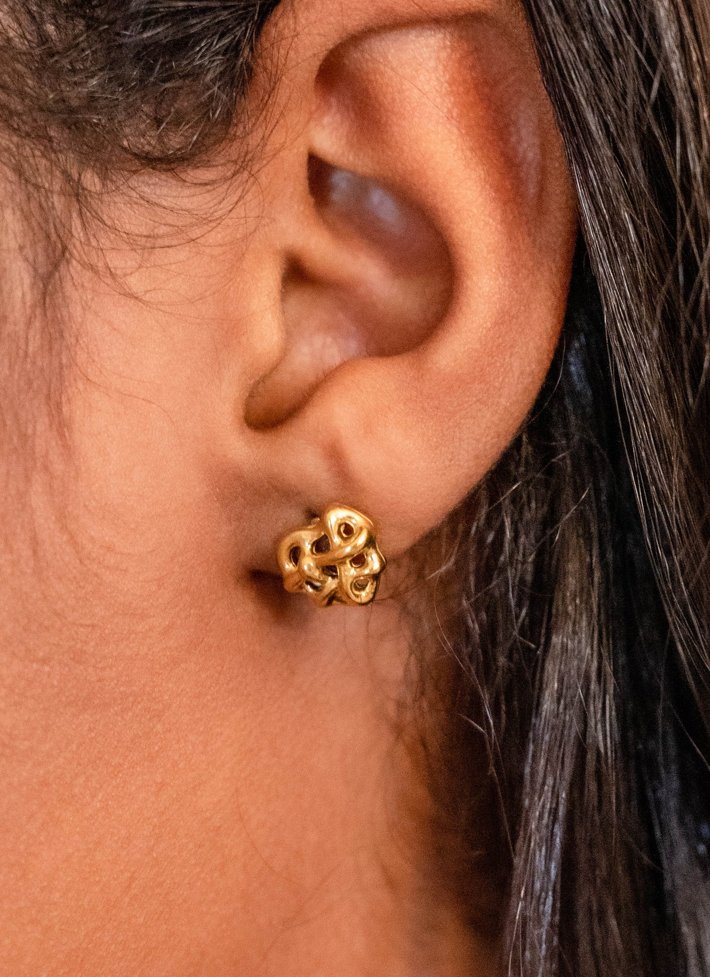 18K gold plated Stainless steel "Hearts" earrings