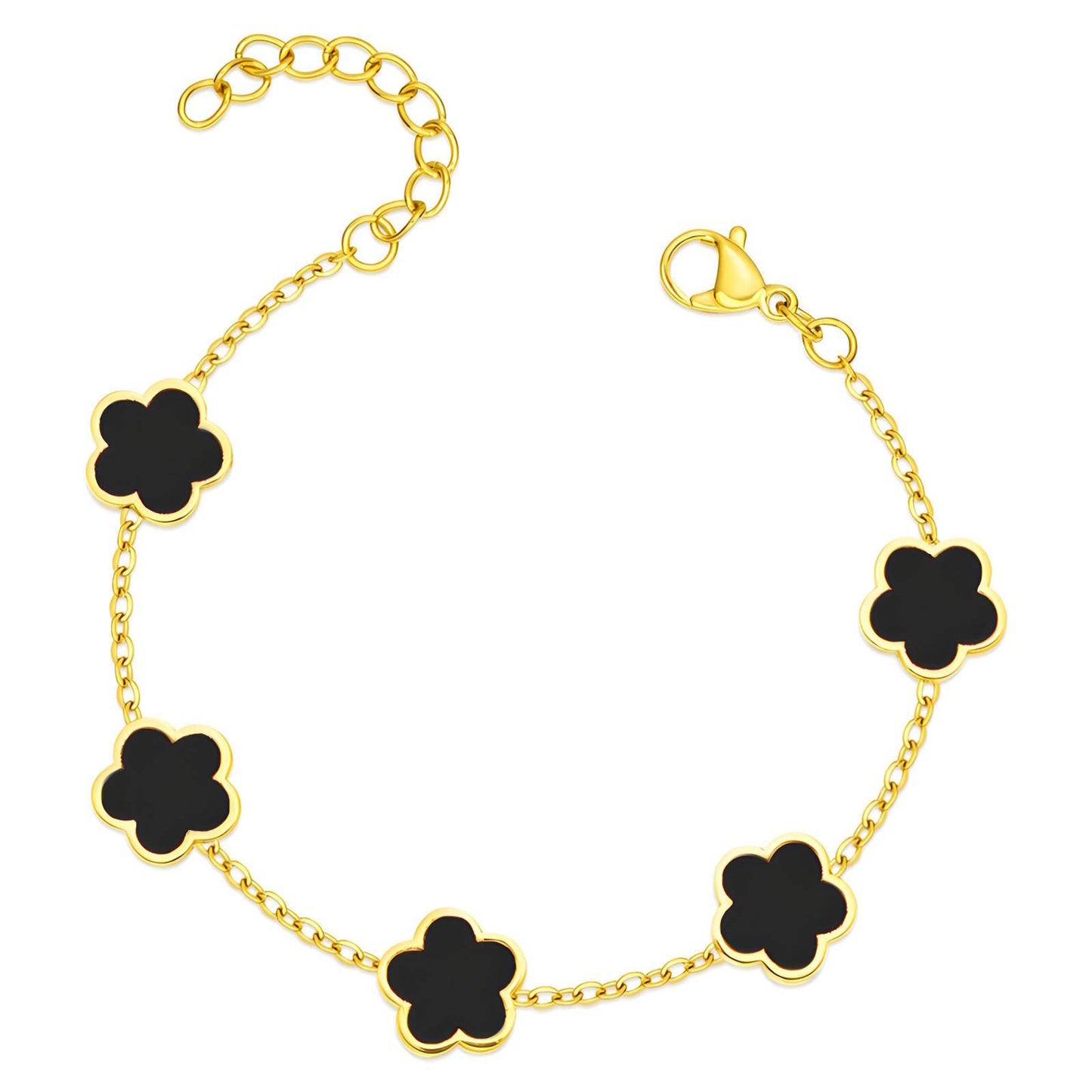 18K gold plated Stainless steel "Flower Meadow" bracelet