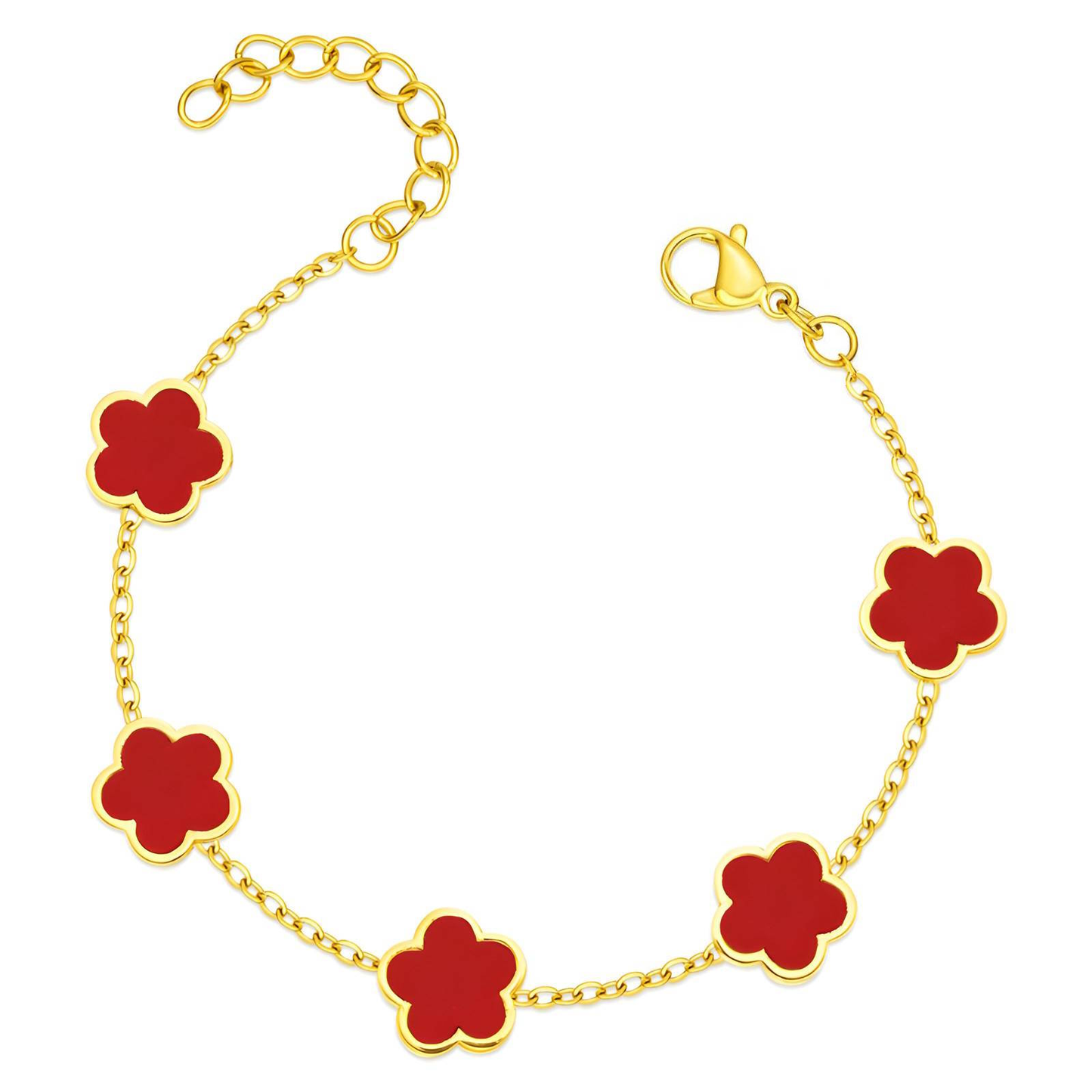 18K gold plated Stainless steel "Flower Meadow" bracelet